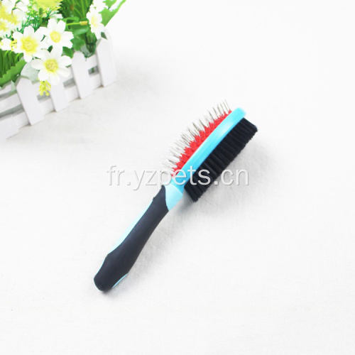 Brosse pour animaux de compagnie à double face pour le toilettage